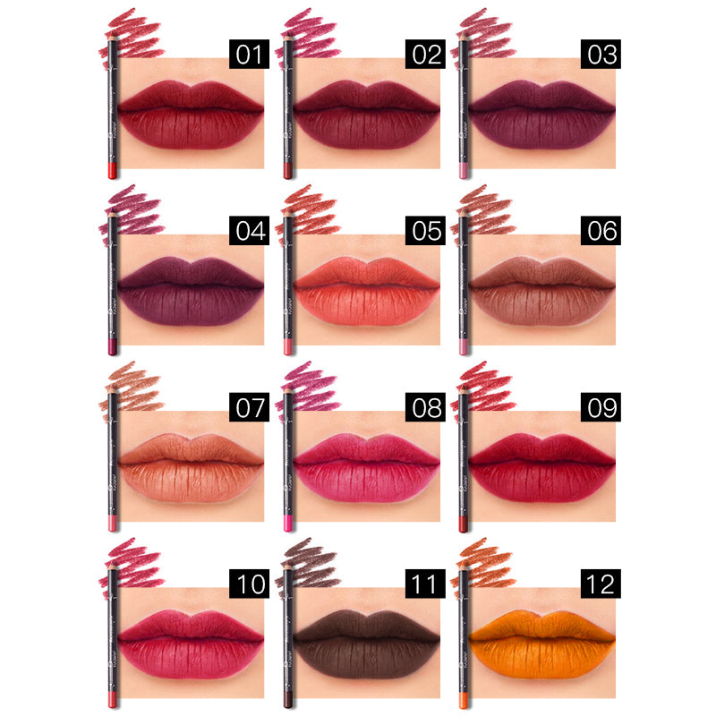 12 pcs lip liner set